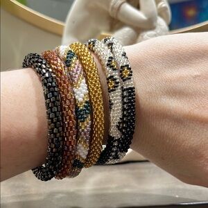 SET Crochet Bead Bracelet
